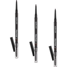Ala Store Ultra Thin Fırça Başlıklı & Asansörlü Ucu Ince Kaş Kalemi 003 Brown (3 Paketi)