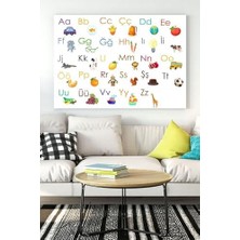 Ala Store (PSTER18151) Türkçe Alfabe Eğitim Kanvas Tablo 40 x 60