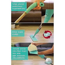 Ala Store Shiny Sprey Mop Paspas Temizlik Seti + Mikrofiber 3'lü Temizlik Bezi