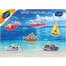 Ala Store Ahşap Tutmalı Puzzle Deniz ve Hava Taşıtları