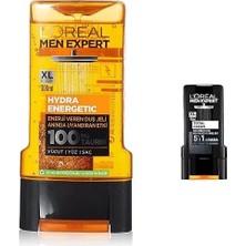 Ala Store L'oréal Paris Men Expert Hydra Energetic Taurin Içeren Duş Jeli (300 Ml) + L'oréal Paris Men Expert Total Clean 5'i 1 Arada Kömürlü Duş Jeli (300 Ml)