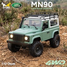 Mn Model MN90 1/12 Land Rover Defender D90 4WD Rc Model Crawler Offroad Uzaktan Kumandalı Araba Arazi Aracı Truck Rtr Yeşil Mn-90 +Dahili Işık Seti