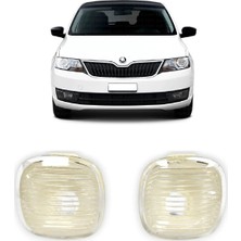 CME PARTS Skoda Rapid 2012-2015 Uyumlu Sağ+Sol Takım Şeffaf Çamurluk Sinyali 2 Adet 1U0949127A