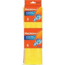 Ala Store Macro Max Mikrofiber Temizlik Bezi 4'lü Paket, Çok Amaçlı Toz Alma ve Yüzey Silme Bezi