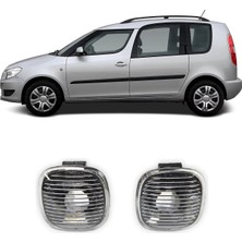 CME PARTS Skoda Roomster 2006-2015 Uyumlu Sağ+Sol Takım Siyah Karartma Çamurluk Sinyali 2 Adet 1U0949127B