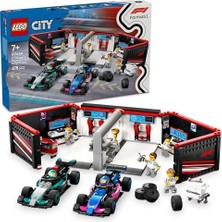 Ala Store City F1 Garajı ve -Amg ve Arabaları 60444-7 Yaş ve Üzeri Çocuklar Için Yarış Arabası Içeren Yaratıcı Oyuncak Yapım Seti, Doğum Günü Hediyesi (678 Parça)