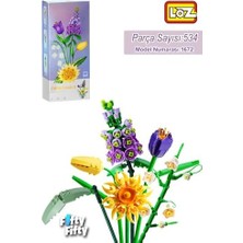 Ala Store Loz Dekoratif ve Koleksiyonluk Çiçek Buketi 534 Parça Çiçek Modeli Yapım Seti FFLZ-1672
