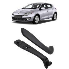 CME PARTS Renault Megane 3 2009-2016 Uyumlu Sol Kapı Çekme Kolçağı Kolu Siyah Iç Dış 2 Parça 809540001R