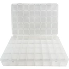 Ala Store 40 Bölmeli Büyük Şeffaf Kolye Yüzük Boncuk Takı Kutusu Organizer Düzenleyici Kutu