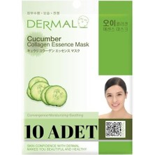 Ala Store Dermal Nemlendirici ve Pürüzsüzleştirici Salatalık Özlü Kolajen Maske 23 gr X10 Adet