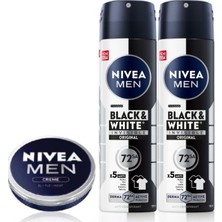 Ala Store Men Erkek Sprey Deodorant & Invisible Original 150 Mlx2 + Men Erkek Nemlendirici Bakım Kremi 30 ml