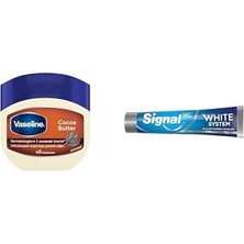 Ala Store Nemlendirici Jel Krem Cocoa Butter, 100 ml ve Signal Diş Macunu Original 2 Haftada Daha Beyaz Dişler 75 ml