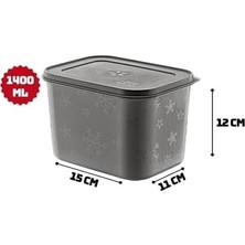 Ala Store No Frost Silikon Yumuşak Kapalı Saklama Kabı Dondurucu ve Buzluk Saklama Kabı 1400ML, Kapaklı No Frost Saklama Kabı 1400ML, Derin Dondurucu Saklama Kabı 1400ML