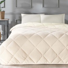 Ala Store Taç Düz Çarşaf + Yastık KILIFI:%100 Pamuk Yorgan+Yastık Iç DOLGU:%100 Polyester Uyku Seti, Bej, Çift Kişilik