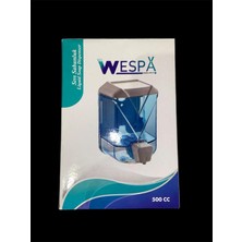 Ala Store Şeffaf Duvara Monte Sıvı Sabunluk, 500ML, Beyaz Kapaklı, Plastik