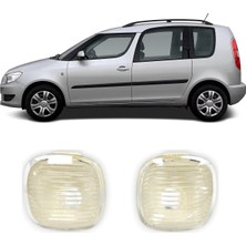 CME PARTS Skoda Roomster 2006-2015 Uyumlu Sağ+Sol Takım Şeffaf Çamurluk Sinyali 2 Adet 1U0949127A