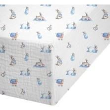 Ala Store Deux Lapıns% 100 Pamuk Lastikli Müslin Bebek Çarşaf LASCAR-BEL-000STD