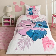 Ala Store Lilo & Stitch Çizgi Film Karakteri Pamuk Nevresim Takımı, Çok Renkli, Tek Kişilik