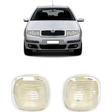 CME PARTS Skoda Fabia Hb Mk1 2000-2008 Uyumlu Sağ+Sol Takım Şeffaf Çamurluk Sinyali 2 Adet 1U0949127A