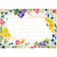 Ala Store Hoffmaster 311114 Senfoni Çiçekleri Servis ALTLIĞI,%100 Geri Dönüştürülmüş Kağıt, 23,5 cm x 35,5 Cm, Baskılı (1000'LI Paket)