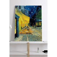 Ala Store (PSTER18916) Kafe Terasta Gece - Sanatsal Kanvas Tablo 21 x 30
