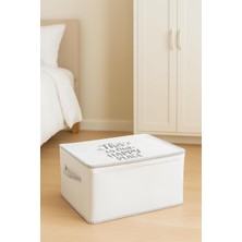 Ala Store Ipli Baskılı Yorgan Yastık Kıyafet Hurcu Düzenleyici Organizer Hurç (Kazak 45 x 40 x 30)