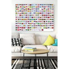 Ala Store (PSTER18315) Ülke Bayrakları Eğitim Kanvas Tablo 30 x 40
