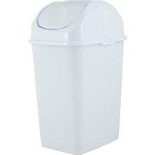 Ala Store Superio Mini Plastik Çöp Kovası, Salıncak Üst Kapaklı 1,25 Galon Kompakt Küçük Çöp Kovası Taşınabilir Çöp Kovası Tezgah, Masaüstü, Makyaj Vanity, Banyo, Araba, Lavabo Altı, Yurt Için, 5 Litre (Beyaz)