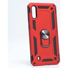 ZM Store Galaxy M10 Uyumlu Kılıf Vega Tank Yüzüklü Standlı Kapak