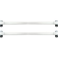 Ala Store Rod Desyne Oval Kanat Çubuğu, 40,6-71,1 cm (2'li Set), Beyaz