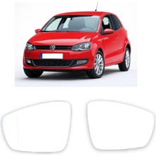 CME PARTS Vw Volkswagen Polo 2010-2017 (6r Kasa ) Uyumlu Sağ + Sol Takım Dış Dikiz Aynası Camı Elektrikli Isıtmalı 2 Adet