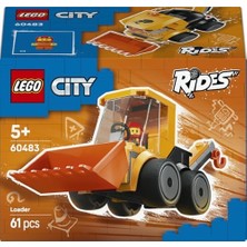Ala Store City Araçlar - Inşaat Yükleyicisi 60483 – 5 Yaş ve Üzeri Erkek ve Kız Çocuklar Için Inşaat Işçisi Minifigürü Içeren Yaratıcı Oyuncak Yapım Seti, Çocuklar Için Eğlenceli Hediye Fikri (61 Parça)