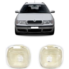 CME PARTS Skoda Octavia A4 1997-2009 Uyumlu Sağ+Sol Takım Şeffaf Çamurluk Sinyali 2 Adet 1U0949127A