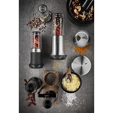 Ala Store 34623 Karabiber Değirmeni, Tuzluk X-Plosıon, Karabiber Için Baharat Değirmeni, Camdan, Seramik Öğütücü, Boş, Siyah/gümüş