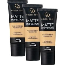 Ala Store Perfection Foundation - Warm 03 - Yoğun Kapatıcı Mat Fondöten (3 Paketi)