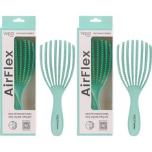Ala Store Vepa Airflex Dolaşık Saç Açma Fırçası, Kolay Tarama, Elektriklenme Önleyici Tarak (Su Yeşili) (2 Paketi)