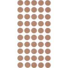 Ala Store Kahverengi 50 Adet Yapışkanlı, Masa, Koltuk Altı Parke Koruma Keçesi, Yuvarlak, 1,8 cm