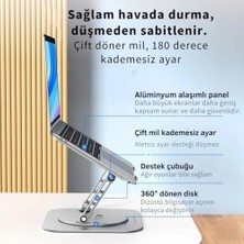 Ala Store Yükseklik Ayarlı 360 Döner Alüminyum Laptop Standı Laptop Sehpası Açı Yükseklik Ayarlı Kaymaz Padli