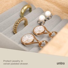 Ala Store Twitter Tasarım Takı Kutusu Modern Takı Kutusu Gizli Çatı Yüzükler, Bileklikler, Kolyeler, Küpeler ve Aksesuarlar Için, Ahşap/metal, Beyaz / Natural, Büyük