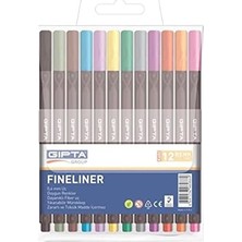 Ala Store Gıpta 0.4 mm Finepen 12 Li Set Plastik Kutulu (K606)