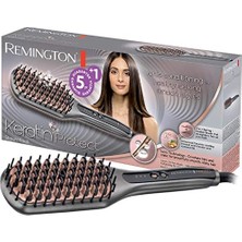 Ala Store Saç Düzleştirici Keratin Protect 2'si 1 Arada Düzleştirici ve Saç Fırçası, Yağı ile Zenginleştirilmiş Keratin Seramik Kaplama, Dijital Ekran, 150-230°C CB7480