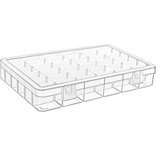 Ala Store 36 Ayarlanabilir Bölmeli Kolye Yüzük Takı Kutusu Organizer Düzenleyici Plastik Kutu 27.5X19.5X4.2