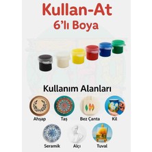 Yısh Wood  Akrilik Boya ve Aktivite Seti 6 Renk Standart Boyalar ile Hayellerinizi Sanata Çevirin (1 Adet ) + Fırça Hediye