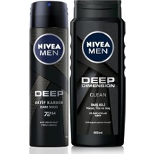 Ala Store Men Erkek Sprey Deodorant Deep Dimension 150ML ve Deep Dimension Erkek Duş Jeli 500ML