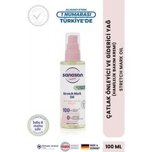 Sanosan Çatlak Önleyici Hamilelik Bakım Yağı 100 ml - %100 Doğal 4'lü Değerli Yağ Kompleksi ile Esneklik Artırıcı ve Çatlak Karşıtı Yoğun Bakım