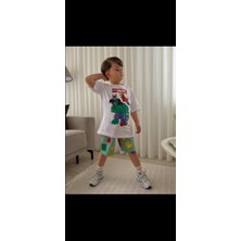 Cg Kids LEGO Marvel Erkek Çocuk Tshirt ve Şortlu Alt Üst Takım Süper Kalite Şort Baskı Detay