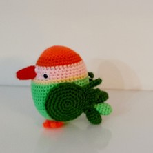 Nildamigurumi Amigurumi Örgü Oyuncak Kuş Muhabbet Kuşu Tombul Yeşil