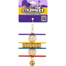 Birdmozz Premium Hasır Örgülü Çubuklu Kuş Oyuncağı