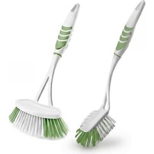 Ala Store 2'li Pratik Banyo ve Mutfak Temizlik Fırçası Seti - Çizmez Lavabo Küvet Fırçası (27X15CM) ve Hijyenik Bulaşık Fırçası (29X9CM) - Ergonomik ve Yüksek Kalite