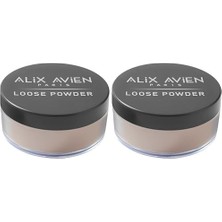 Ala Store Alix Avien Ipeksi Toz Pudra Sabitleyici Etki Mat Bitiş Loose Powder 03 Soft Apricot 25 G (2 Paketi)